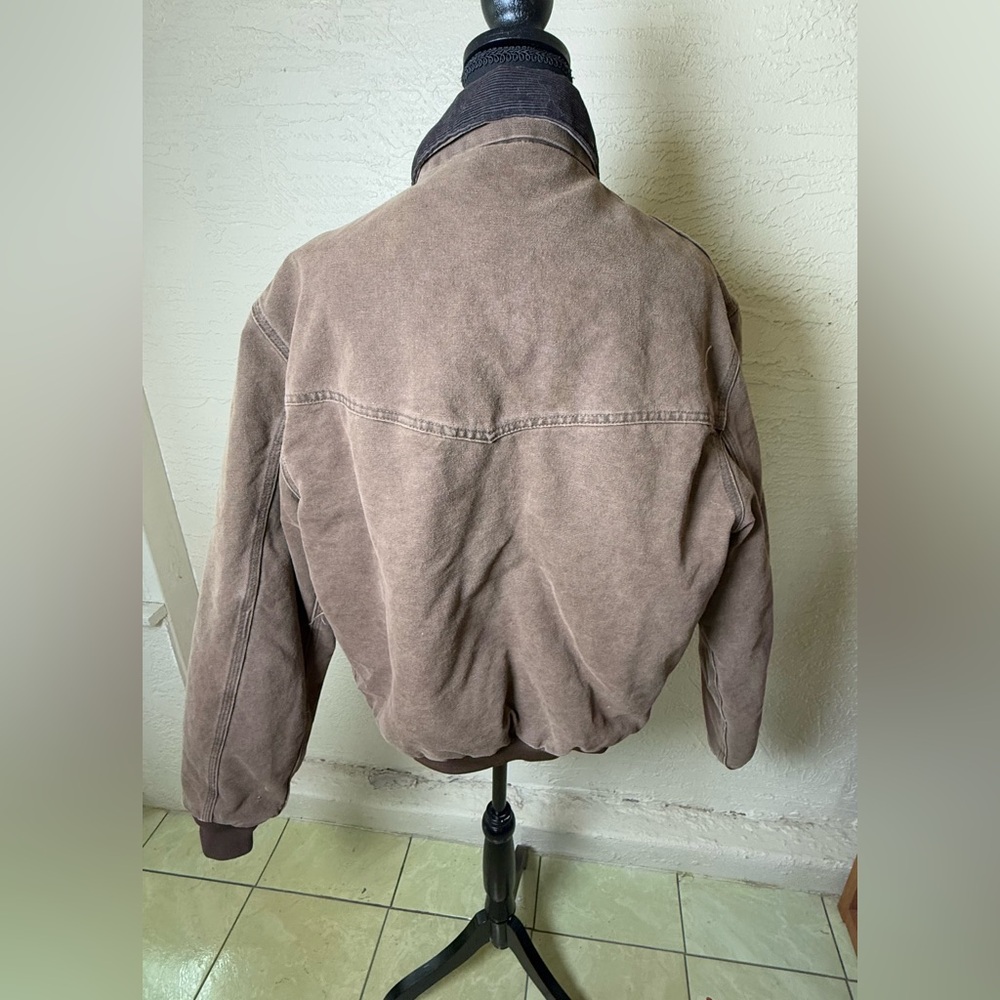 Vintage Carhartt J14‎ Santa Fe Jacket Brown 90s Distressed Workwear USA-Large - Picture 12 of 14